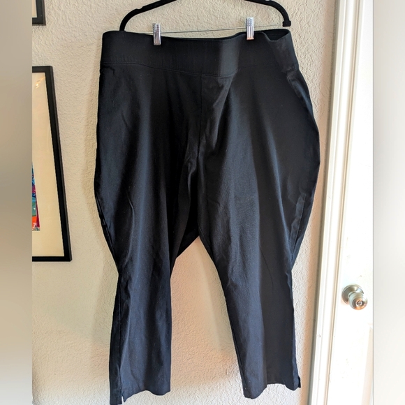 Old Navy Stretch Cotton Ankle Length Trousers Elastic Waist Like New Office Work - Picture 1 of 5